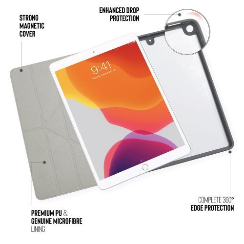 iPad 10.2 2019 origami TPU grey overview