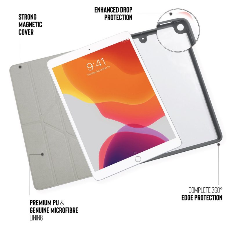 iPad 10.2 2019 origami TPU grey overview