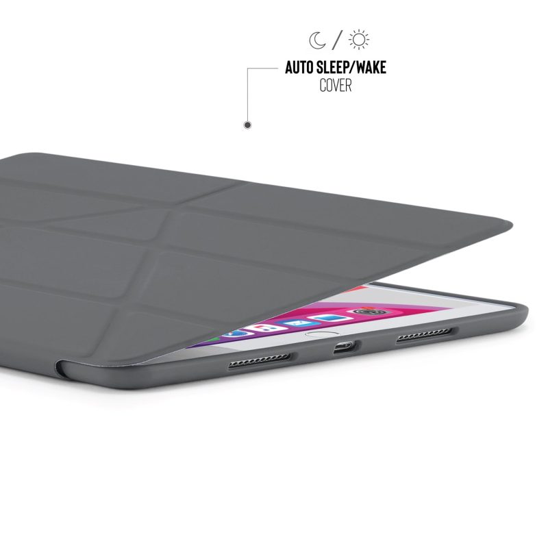 iPad 10.2 2019 origami TPU grey sleep wake