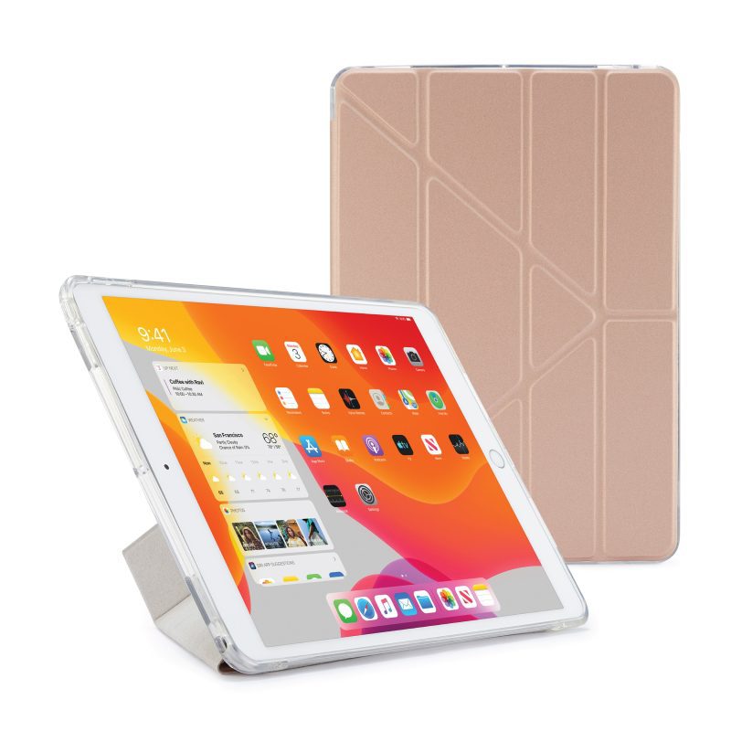 iPad 10.2 2019 origami TPU rose gold hero