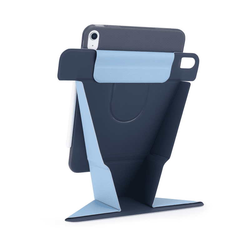 iPad 10th Gen Stand Case back portrait dark blue