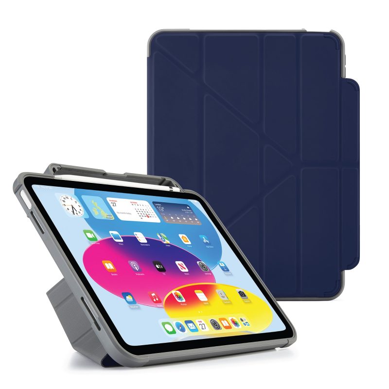 iPad 2022 origami pencil shield dark blue hero