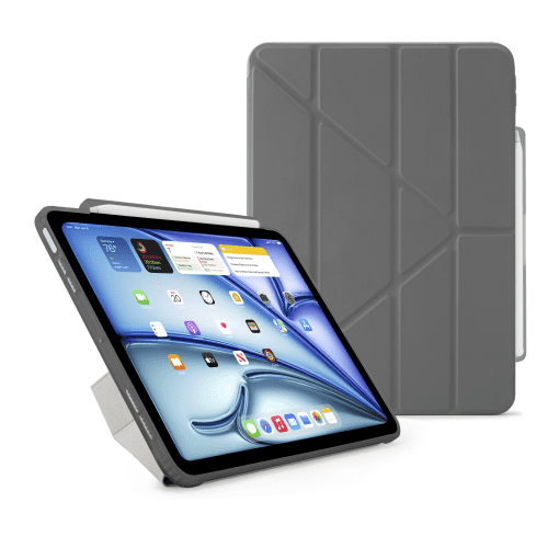 iPad Air 13 2024 Origami No3 Pencil Case Grey hero