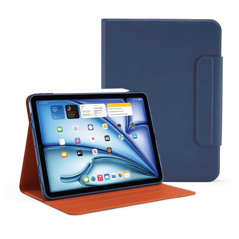 iPad Air 6 11 2024 No5RotatingFolio dark blue hero