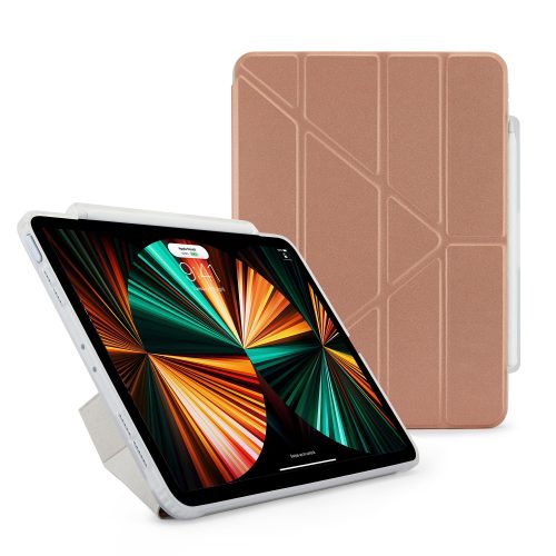 iPad Pro 12.9 2022 origami pencil case rose gold hero